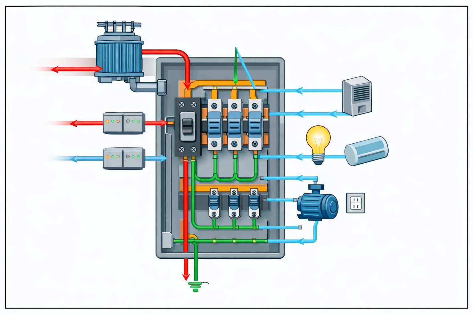 How Power Flows Inside a Switchboard 