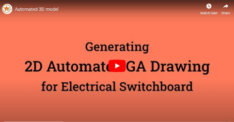 Front view drawings for Electrical panels